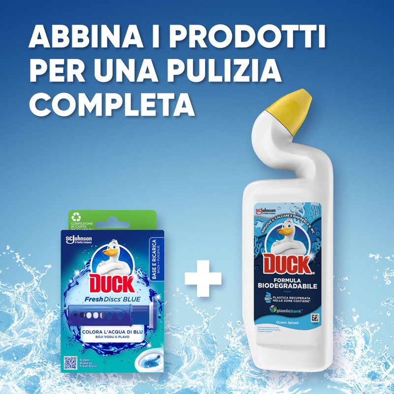 Duck Fresh Discs Blue- Base per Dischi Gel Igienizzanti WC,