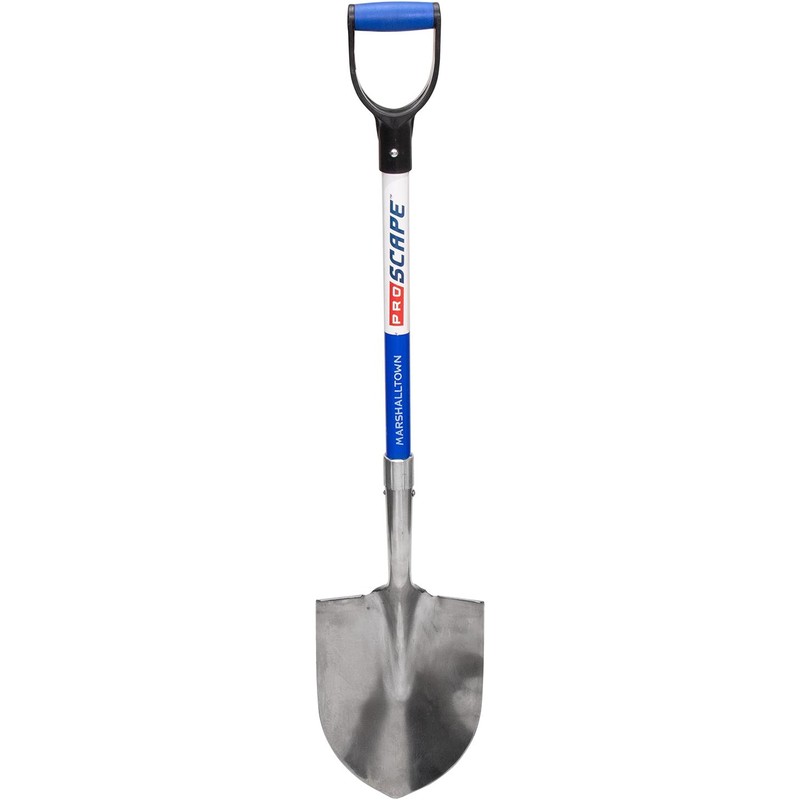 MARSHALLTOWN Proscape Stainless Steel Shovels, Round Point Type, D-Grip Handle,