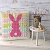 GAGEC Easter Pillow Covers 18x18 Inch Happy Easter Bunny Throw