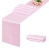 Light Pink Table Runner 12x108 Inches Long, Satin Silk-Like Smooth