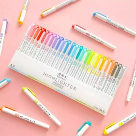 Papeleria LAXIA 25 Marcatextos De Colores Doble Punta Resaltadores