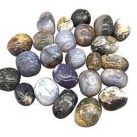 Pachamama Essentials Purple & White Chalcedony Tumbled - Healing Stone (5)