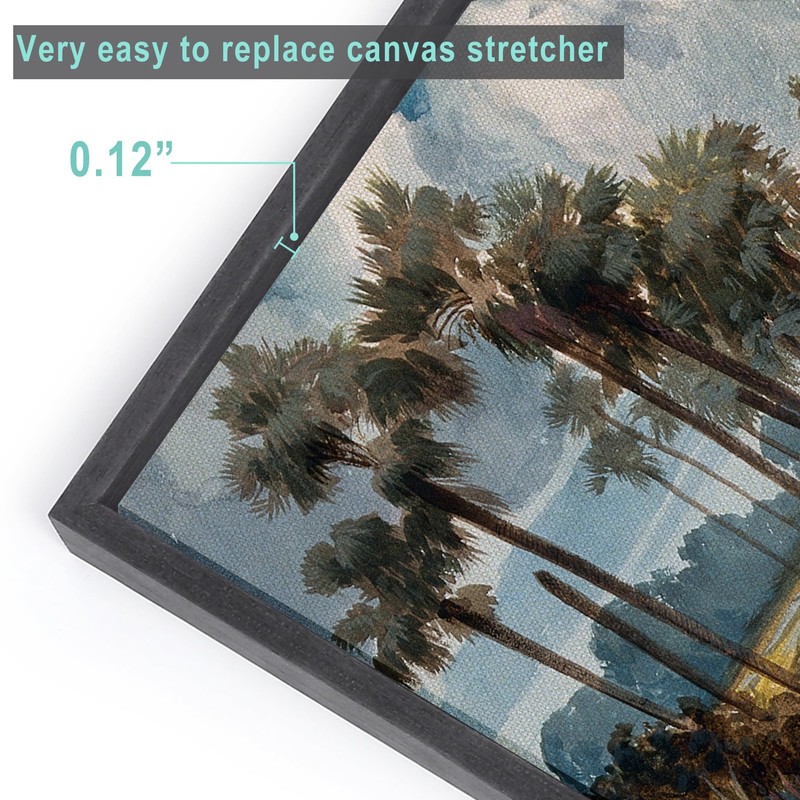 12x16 Real Solid Wood Canvas Floater Frame, Floating Frame with