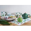 Excelsa Cactus Ceramic Teapot, 650 ml, Dark Green