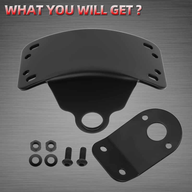 Amazicha Motorcycle 1" Axle Hole License Plate Bracket Curved Side