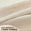 Linen Shower Curtain Boho Beige Shower Curtain with Tassels 72"W