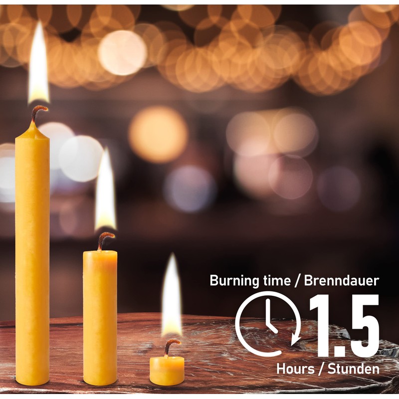 Eika Premium 100% Beeswax Tree Candles - Pack of 20
