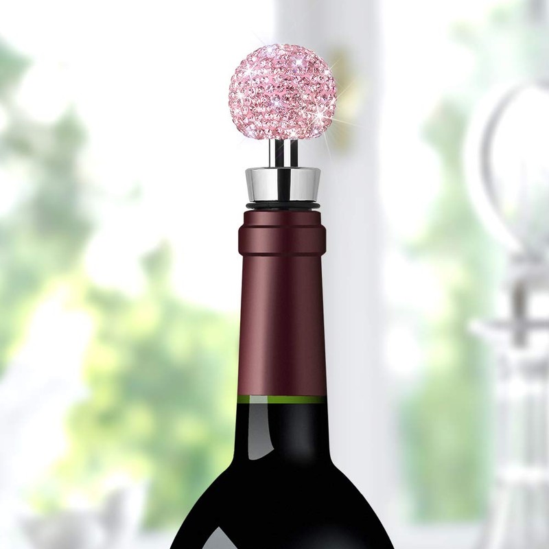 Soleebee Bling Decorative Wine Stoppers,Wine Bottle Stopper with Crystal Rhinestone,