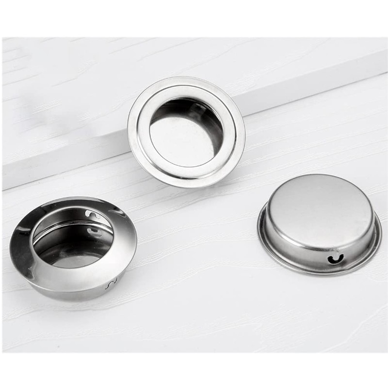 Dreneco 20 pcs Round Recessed Flush Door Pull Handle Sliding