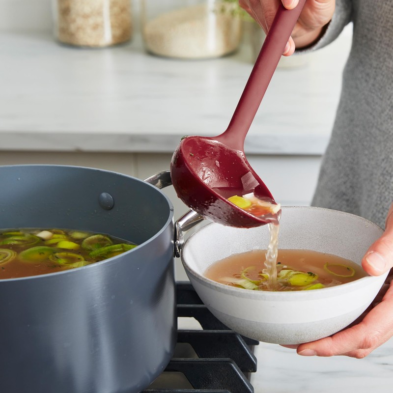 GreenPan Silicone Ladle, Soup Mixing Stirring Serving, Cooking Kitchen Utensil,