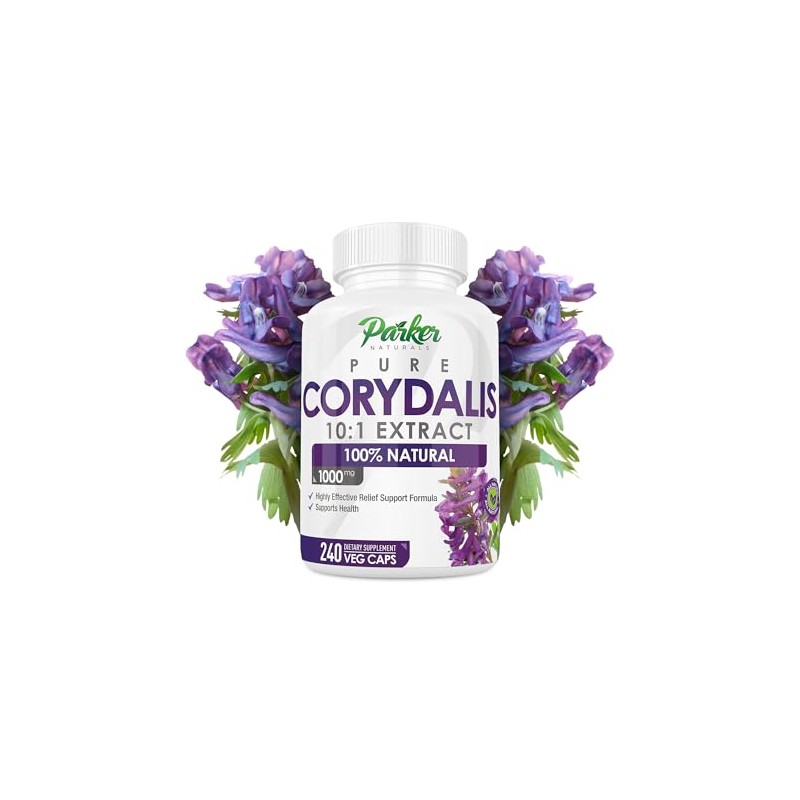 Parker Naturals Pure Corydalis Root Extract Capsule - 1000mg Strength,