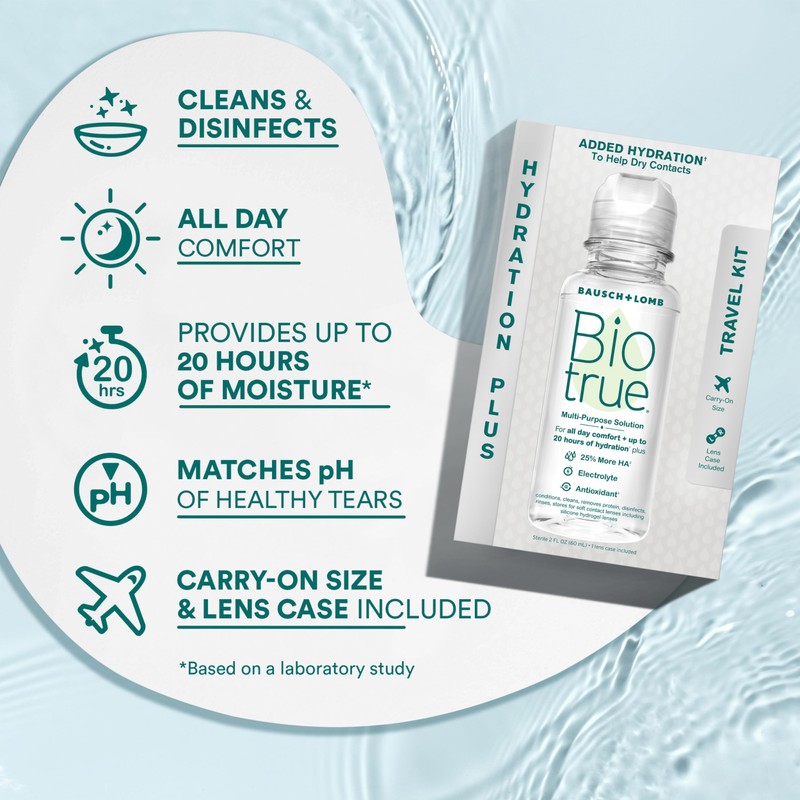 Biotrue Contact Lens Solution, Multi-Purpose Solution for Soft Contact Lenses,