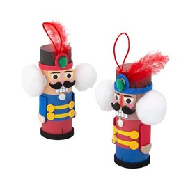 Fun Express Nutcracker Christmas Ornament Craft Tube Craft Kit - Makes 12