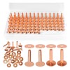 Comphic Copper Rivets for Leather, Smooth Leather Rivets, Pure Copper