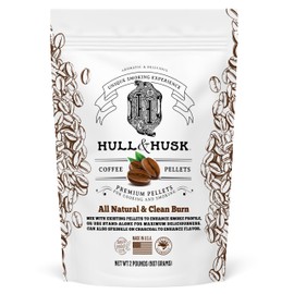 Hull & Husk Coffee Cooking Pellets - Made from 100% Pure Coffee Mixed with Small bits of Pecan Shells