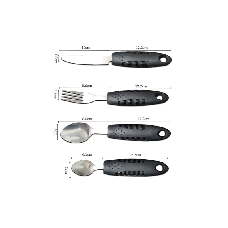 Large Wide Handled Easy Grip Cutlery Set
