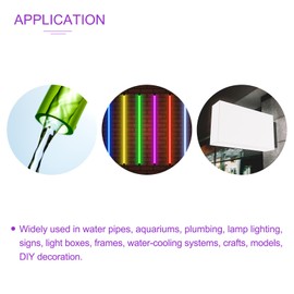 DMiotech Set of 4 7mm x 10mm (0.3" x 3/8") Clear Acrylic Pipes Rigid Plastic Tubes 10" Aquarium Pipes for Water Cooling System Plumbing