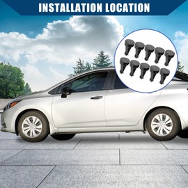 Hihaha Round Head Car Air Vent Clip with Plastic Slot Head/AC Air Vent Outlet Clips/Durable Plastic / 10 Sets Black