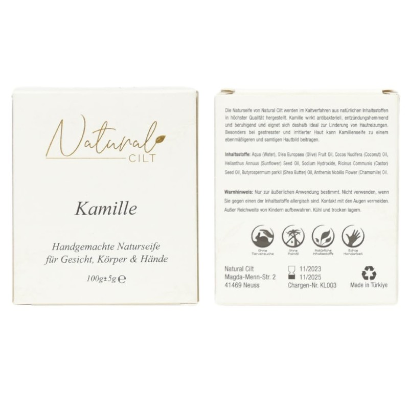 Natural Cilt Chamomile Soap, 100% Natural Soap, Without Harmful Ingredients,