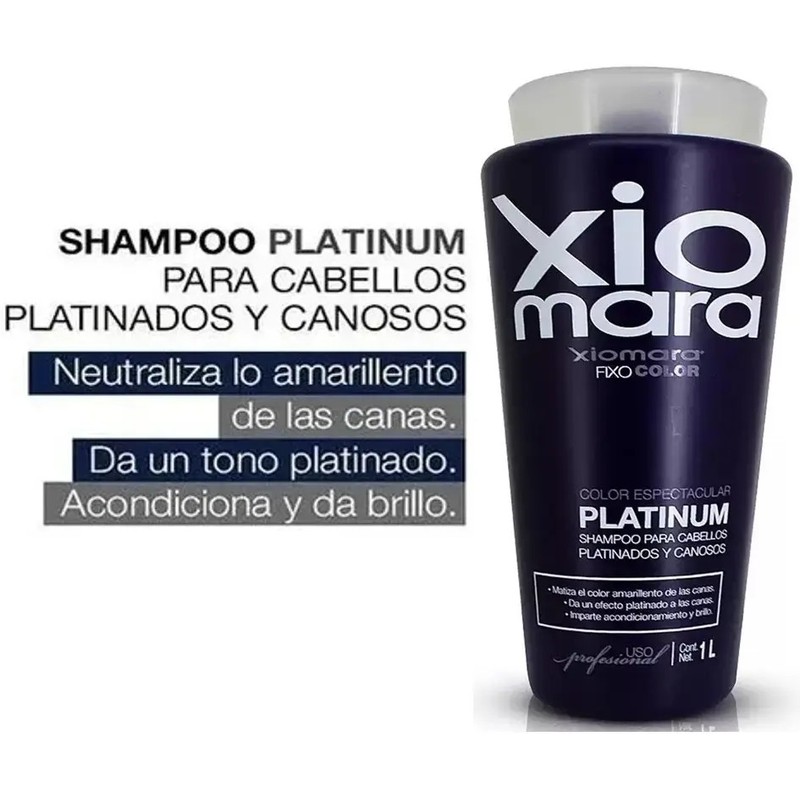 Shampoo Matizador De Canas Profesional Xiomara 1 Lt