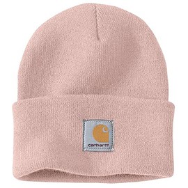 Carhartt mens Knit Cuffed Beanie Hat (Closeout), Ash Rose, One Size US