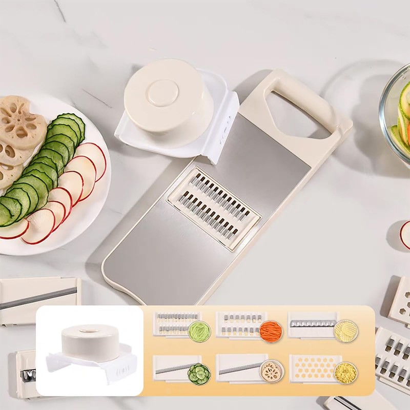 NACOLUS 6-Blade Mandoline Slicer with Slide-On Hand Guard - Vegetable
