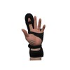 Left Hand ABS Finger Support Bowling Resting Gloves (L, Black/Black)