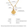 HETICA Shell Pearl Pendant Necklace Titanium Steel Hypoallergenic Ocean Inspired