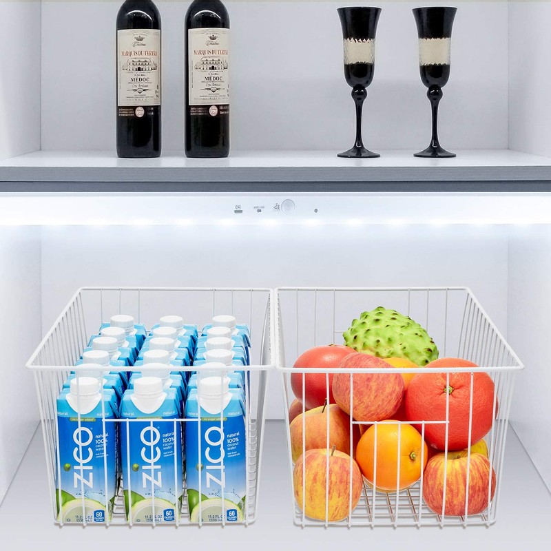 16inch Upright Freezer Organizer Baskets for 13-14,16-21 cu.ft Standup Freezer,