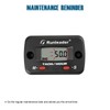 Runleader LCD Operator Hour Counter Tachometer with Alligator Clip, Maintenance