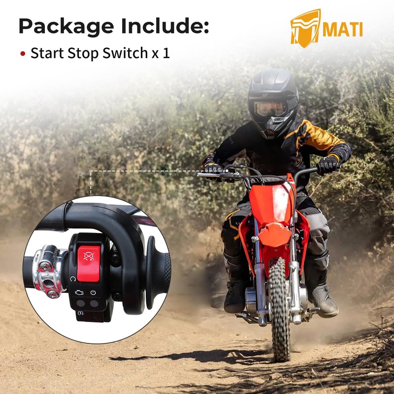 M MATI Right Side Start Stop Kill Switch Button for