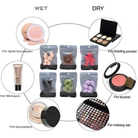 6 Pcs Purple Mini Makeup Sponge Small Beauty Sponge Blender Set for Foundation, Powder, Concealer Highlight, Eye Shadow, Makeup Brushes Tools