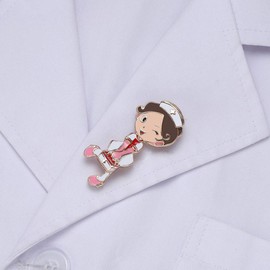 HANRESHE - Broches para enfermeras, diseño de moda, color dorado