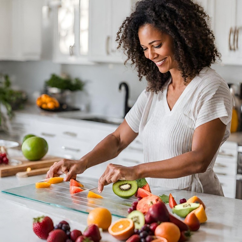 Jumbl Clear Acrylic Non-Slip Cutting Board with Counter Lip, Extra