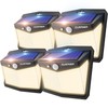 CLAONER Solar Lights Outdoor, [128 LED/4 Packs] Solar Motion Sensor