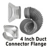 bociloy 4 Inch Duct Connector Flange, Metal Straight Pipe Flange