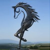 Rustic Horse Sculpture Modern Statue Metal Art Waterproof Horse Statue