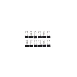 Original Mauly Klemmer 13 mm, foldback clamp, clamping width 4 mm, 2141390 carton 12 pieces, black