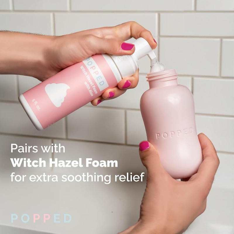 Popped Peri Bottle para cuidado posparto, bidé de viaje portátil