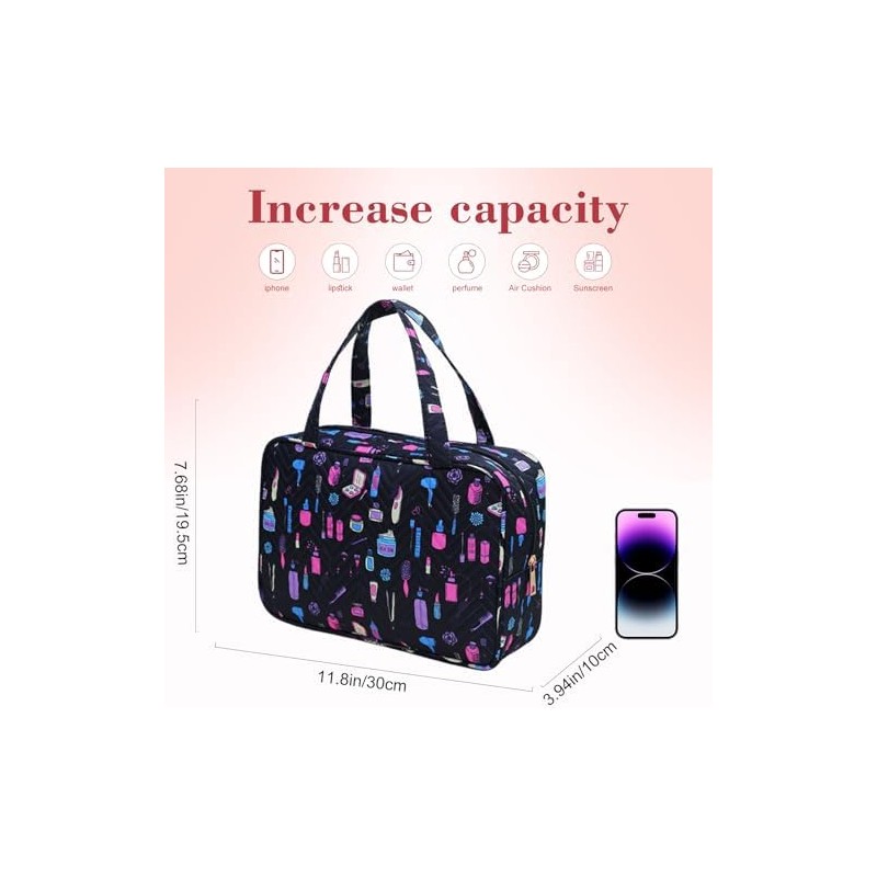 Travel Makeup Organizer, Compact Lightweight Accessory for Travel and Daily