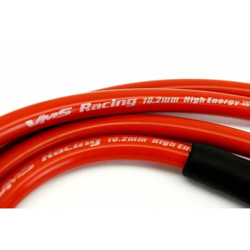 VMS RACING RED 10MM SPARK PLUG IGNITION WIRES FOR 98-01