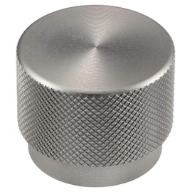 Gedotec Door Knob Round Furniture Handle Stainless Steel Cabinet Knob Aluminium Furniture Knob Modern – GRAF BIG | Dresser Knob Silver-Grey Matt for Drawers and Cabinets | 1 Piece - Furniture Knob