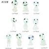 BLUWTE 10pcs Garden Statue Accessories,Princess Mononoke Luminous Tree Elves,Glow in