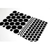 RydeSafe Reflective Stickers Multi Dots Kit - Large - Black