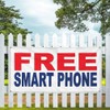 Vinyl Banner Multiple Sizes Free Smart Phones Red Blue Retail