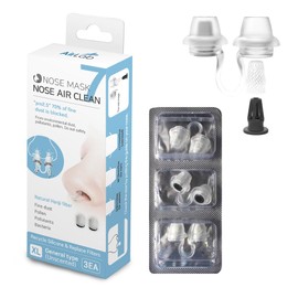 Nose Mask Nose Air Clean 7 Nose Filter Reusable Breathable Nasal Plugs Air Filtration for Dust, Pollution, Block Cold Air (General Type, 3EA, XLarge)