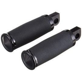 Kijima Bike Parts Foot Pegs Metra Aluminum Billet Glossy Black Anodized 2-Piece Set HD-05380
