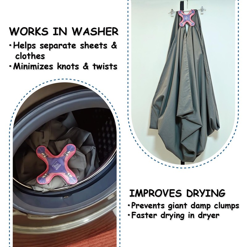 HX AURIZE Bed Sheet Detangler - Reduces Tangles in Washer