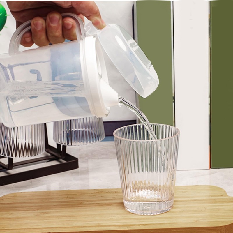 Starvast 6Pcs Early Learning Kids Easy Pouring Mini Pitchers, Round