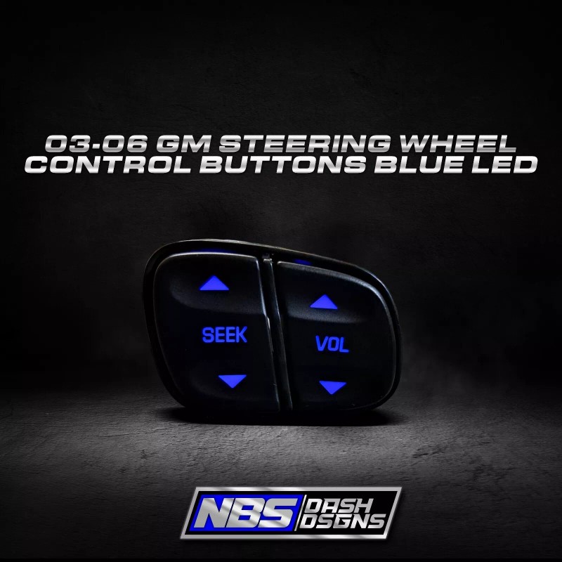 LED 2003-2006 Gm Steering Wheel Control Buttons (Blue Led)